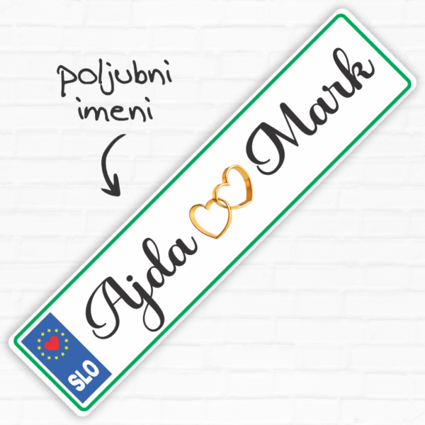 priložnostna avtomobilska tablica TAB3