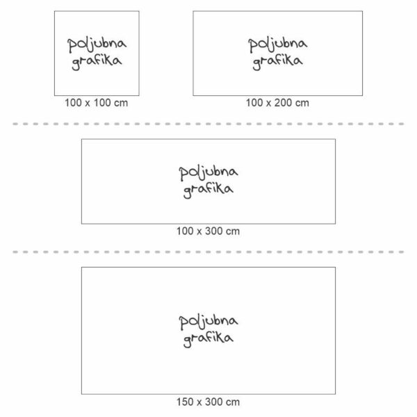 Cerada s poljubno grafiko