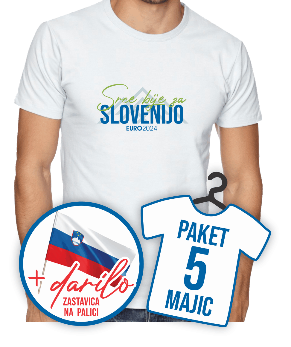 Majica Srce bije za Slovenijo A - 5 kos