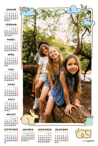 Enolistni otroški koledar s sliko