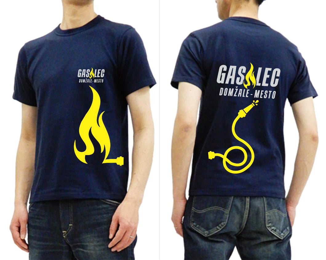 Majica z motivom gasilske cevi - ogenj