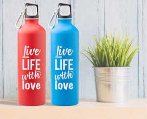 Športna flaška Live life with love - 750 ml