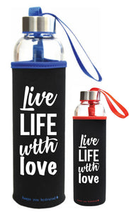 Steklenička Live life with love