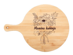 Lesena deska Mamina kuhinja - okrogla