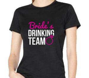 Bride's drinking team