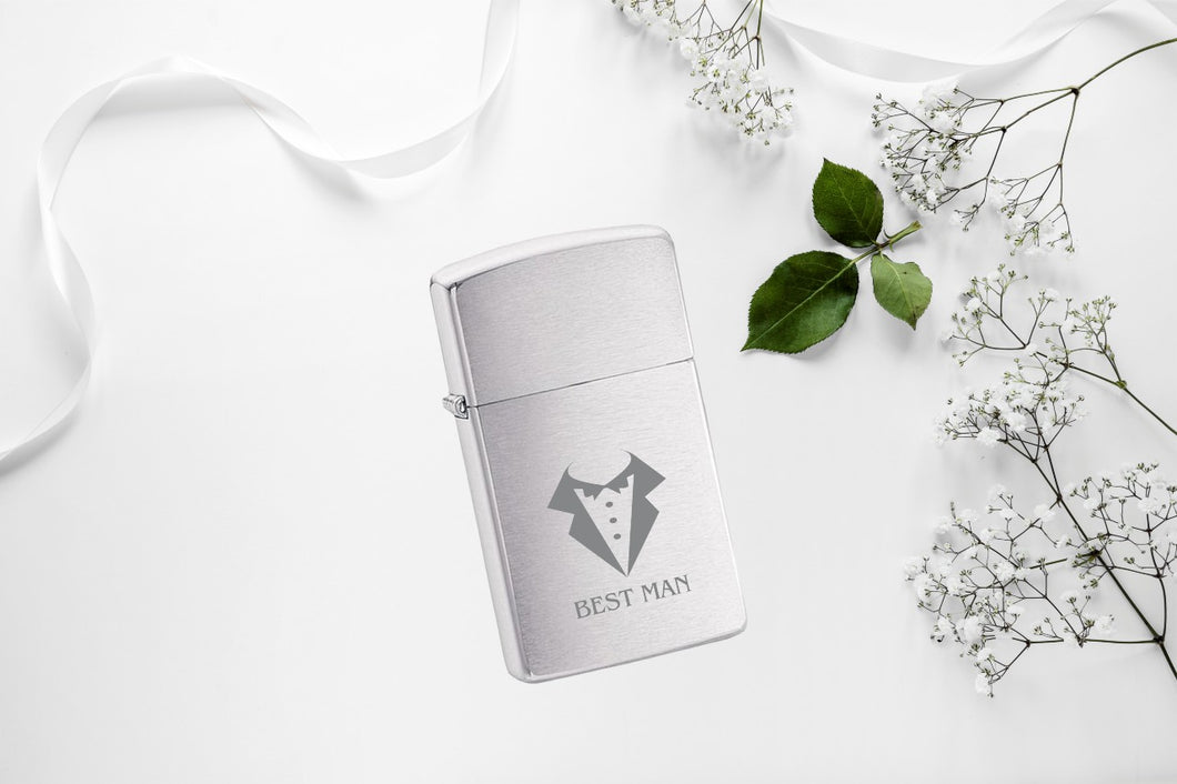 Zippo 1600 vžigalnik Slim brušen krom - Best man