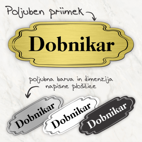 Elegantna napisana ploščica PLOŠČ1