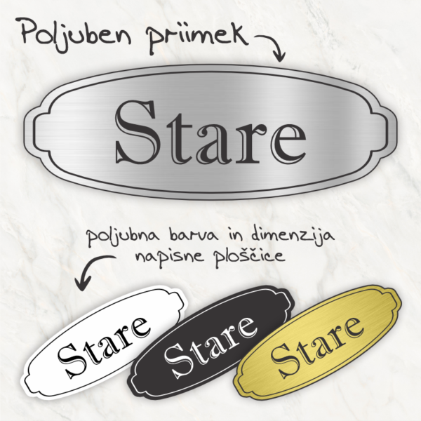 Elegantna napisana ploščica PLOŠČ3