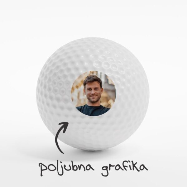 Golf žogica z sliko