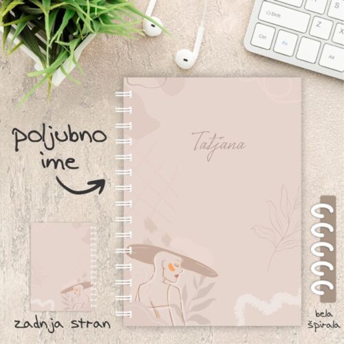 IKON 17 Personaliziran blok IKON Pastel roza z imenom